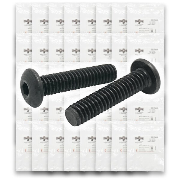 Boltsandnuts.Com Metric 12.9 Alloy Allen Button Head Socket Cap Screws Bolts Black Oxide Assortment - 904 PCS Assortment Kit #369 - main
